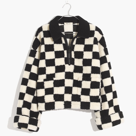 Madewell Sweaters - 🆕 Madewell checkerboard popover sherpa